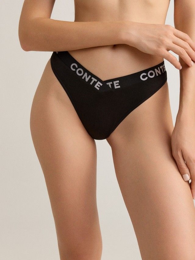 Трусы женские CE COMFY LINE LBR 2991, р.90, black-silver - 1