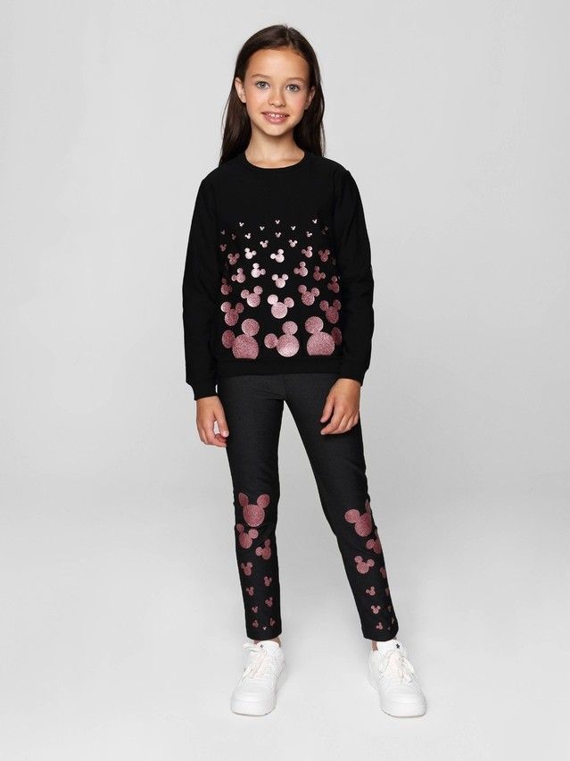 Леггинсы для девочек CE DISNEY MICKEY SHINE, р.104,110-56, black-dusty rose - 3