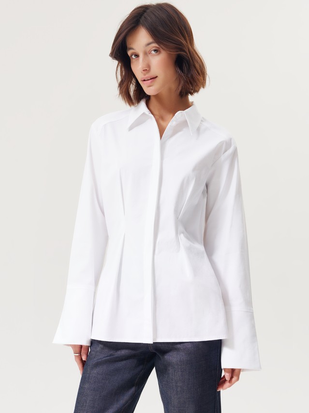 Рубашка жен. C LRU 3774, р.170-84-90, white - 4