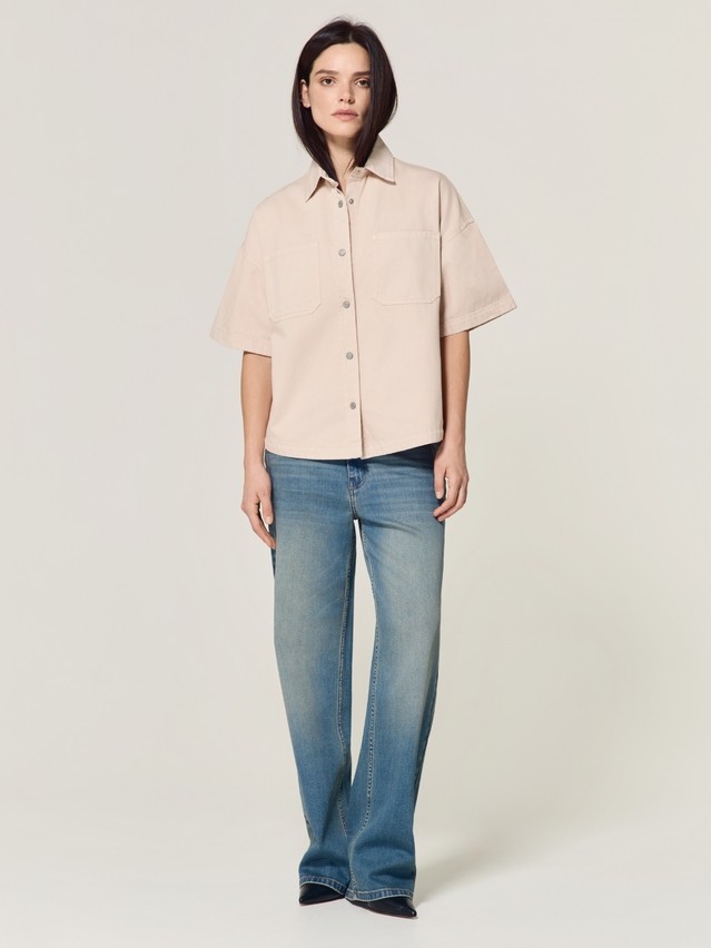 Ветровка джинсовая жен. C CON-926, р.170-84-90, beige - 1