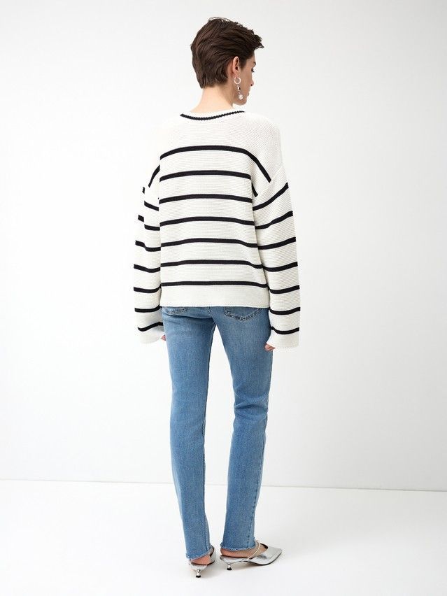 Джемпер женский CE LDK24115 24С-115СП, р.170-84, ecru-black - 3