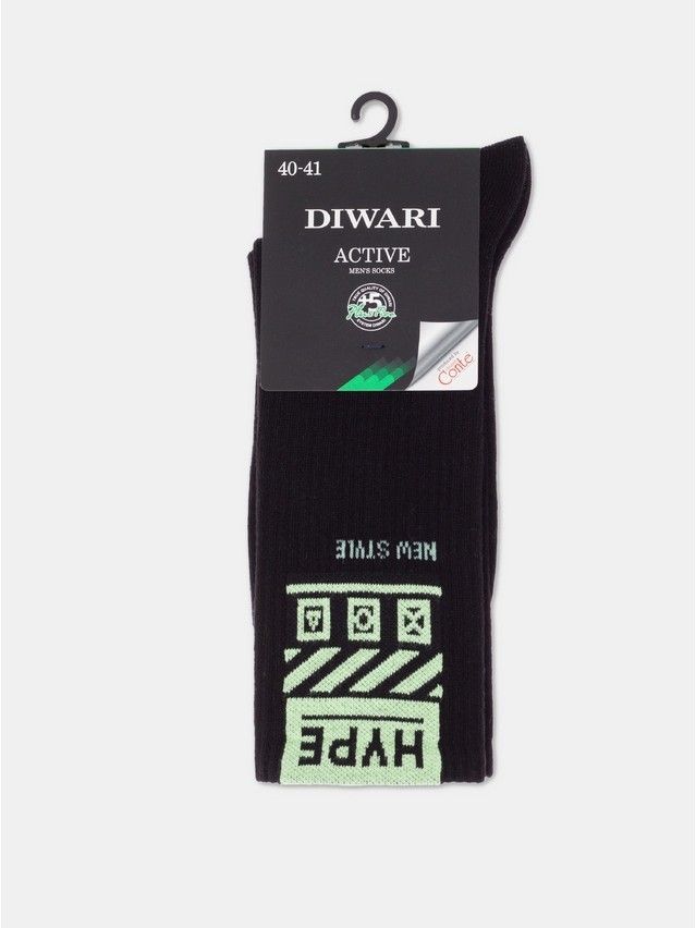 Носки мужские DW ACTIVE (удлиненные, светонакопительные) 22С-97СП, р.25, 487 черный - 2