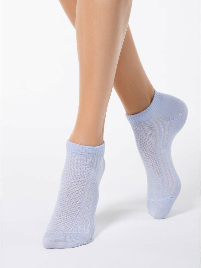 Носки хлопковые женские CLASSIC (короткие) 7С-34СП, р. 36-37, бледно-фиолетовый, рис. 016 - 1