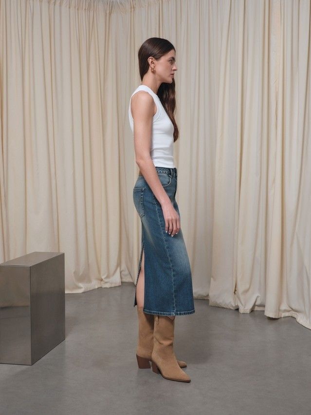 Юбка джинсовая женская C CON-836, р.170-90, blue - 3