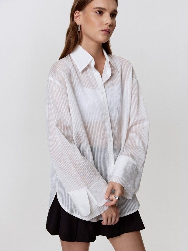 Рубашка женская C LRU 3434, р.170-84-90, white - 2