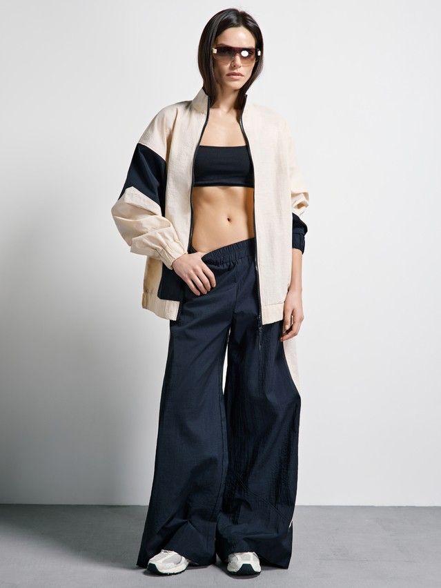 Брюки женские C LBK 3514, р.170-84-90, black-beige - 1