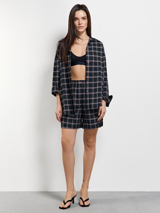 Рубашка женская C LRU 3321, р.170-84-90, black - 3