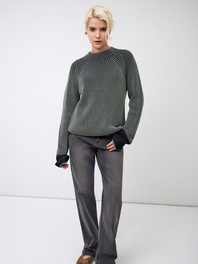 Джемпер женский CE LDK24121 24С-121СП, р.170-84, khaki-black - 1