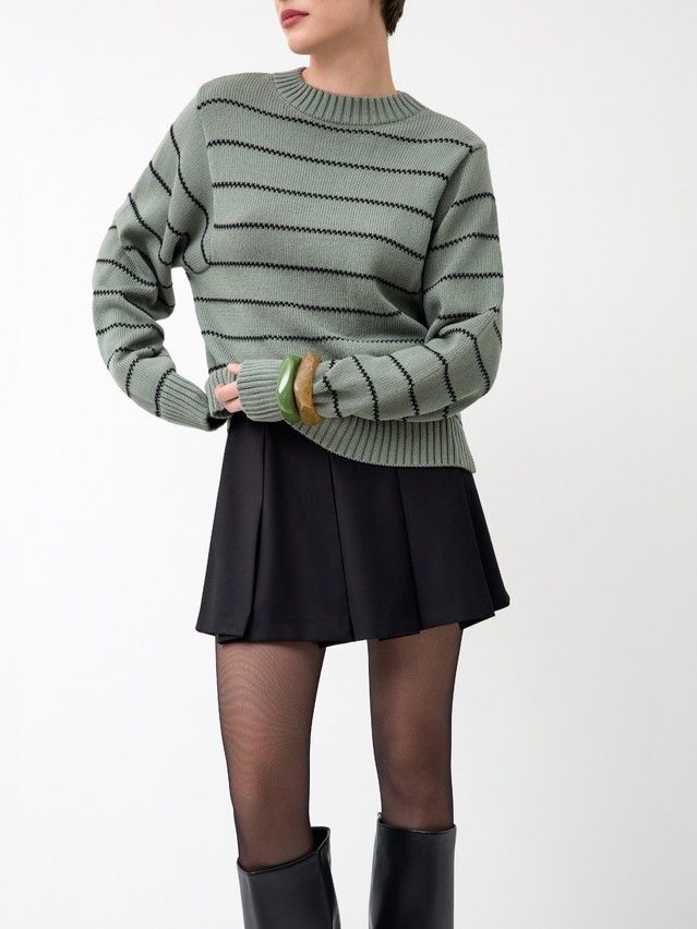 Джемпер женский CE LDK24114 24С-114СП, р.170-84, khaki-black - 2