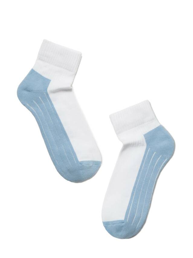 Носки хлопковые женские ACTIVE (махровая стопа) 7С-56СП, р. 36-37, белый-голубой, рис. 026 - 2