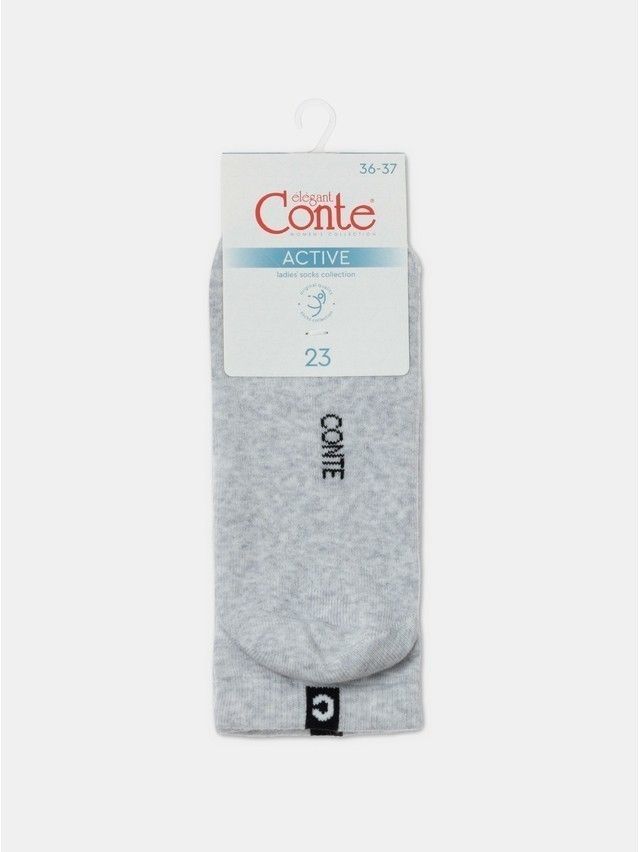 Носки женские хлопковые CE ACTIVE (короткие, махр. стопа) 16С-92СП, р.23, 571 светло-серый - 8