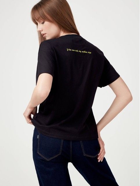 Свободная футболка из хлопка с вышивкой LD 1738 - купить в интернет-магазине Conte