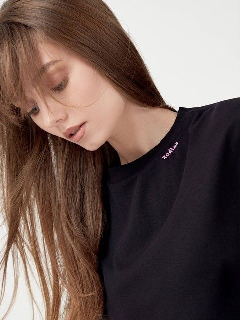 Свободная футболка из хлопка с вышивкой LD 1738 - купить в интернет-магазине Conte