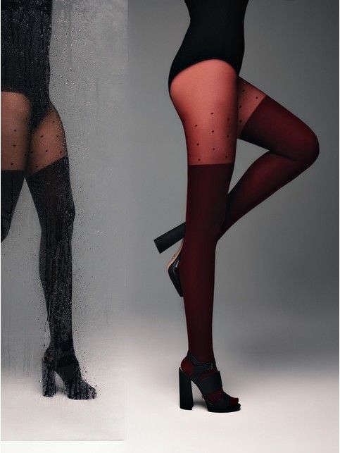 Колготки в горошек с имитацией гольфинов SENSATION Lycra®