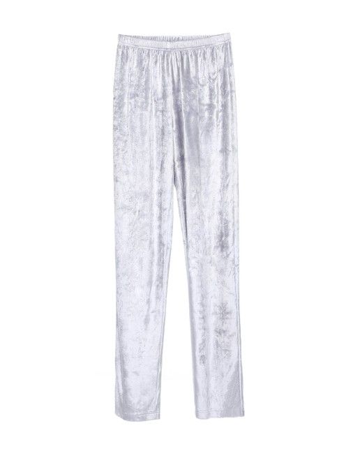 Велюровые брюки женские для дома VELVET LOUNGEWEAR LHW 1010 стального серого цвета