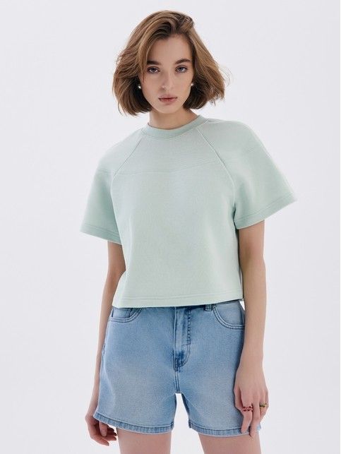 Футболка из футера с акцентными швами LD 2587 - купить в интернет-магазине Conte