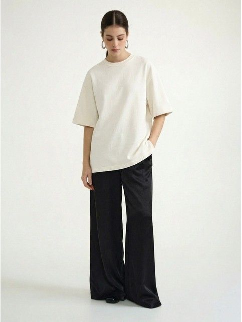 Футболка из футера с разрезами по бокам LD 3081 - купить в интернет-магазине Conte