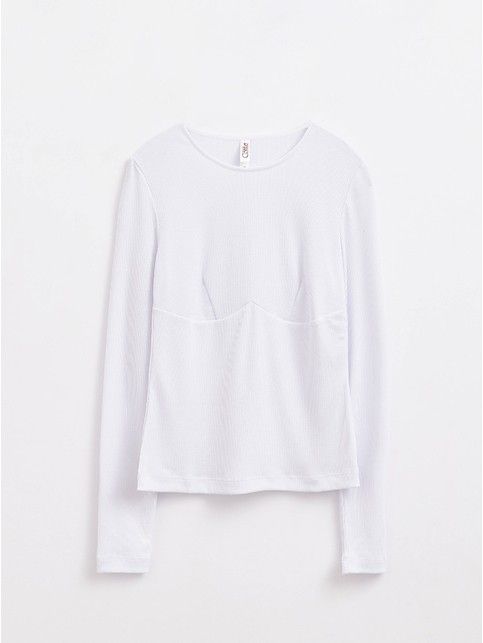 Джемпер в рубчик с фигурной деталью LD 1576 - купить в интернет-магазине Conte