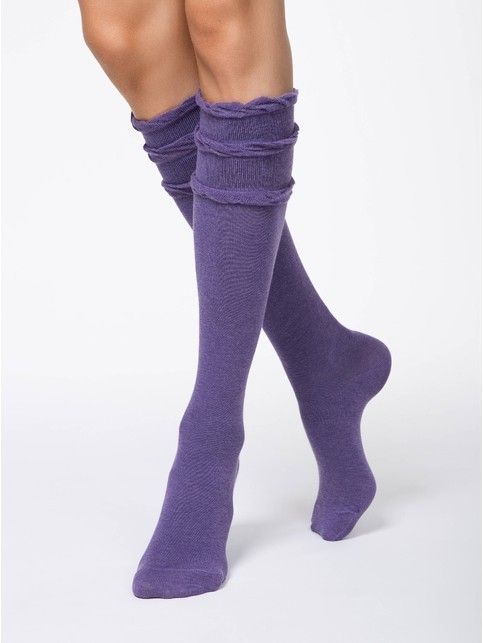 Хлопковые гольфы COMFORT с декоративной резинкой