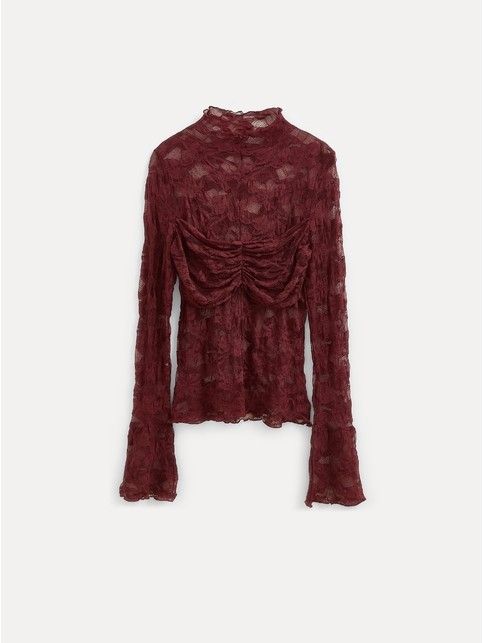 Лонгслив из кружева с драпировкой «бандо» LD 3491 - купить в интернет-магазине Conte
