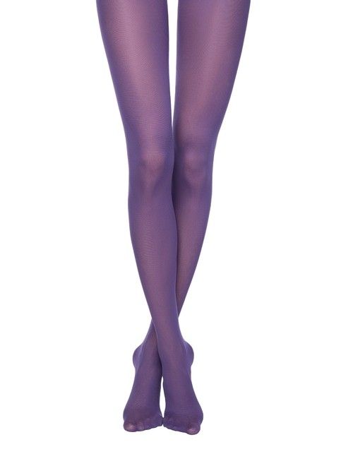 Плотные цветные колготки женские COLOURS TOP Lycra® фиолетового цвета