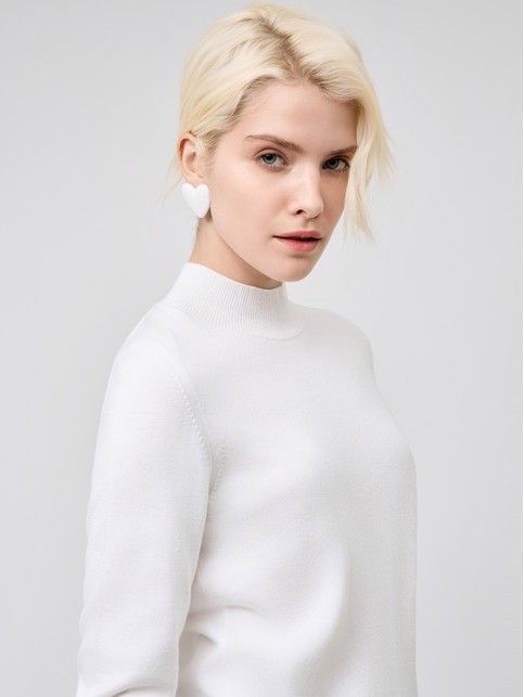 Джемпер из хлопка и модала с разрезами на манжетах LDK 24106 - купить в интернет-магазине Conte