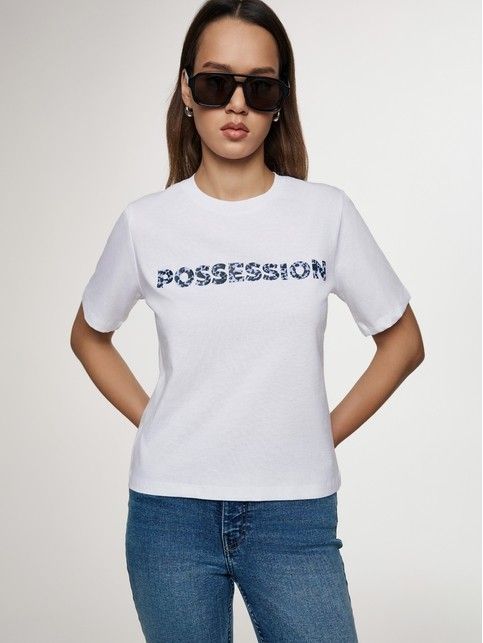 Футболка из хлопка с рисунком «Possession» LD 2654 - купить в интернет-магазине Conte