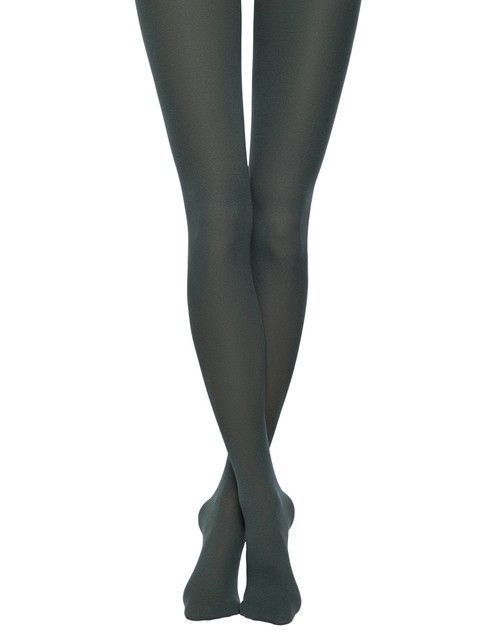 Плотные меланжевые колготки женские OFELIA Lycra® верде цвета