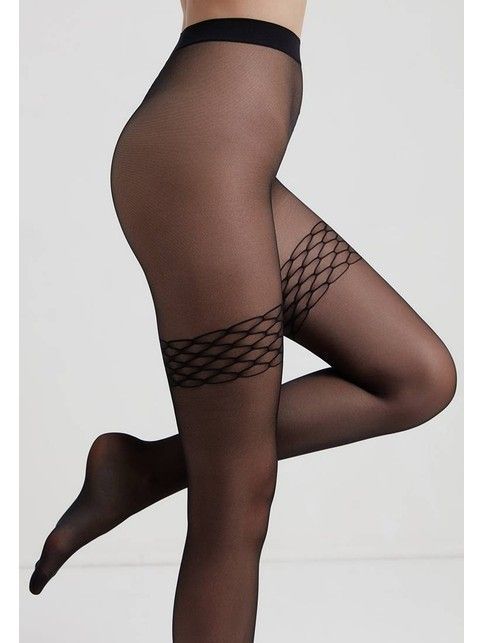 Колготки с ажурной имитацией чулок Versale