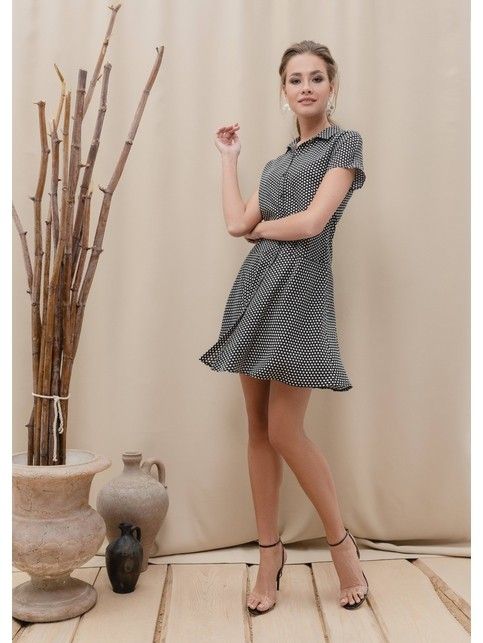 Легкое платье-рубашка с принтом "звезды" LPL 884 - купить в интернет-магазине Conte