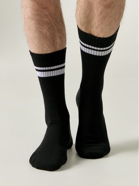 Удлинённые носки с контрастными полосами на резинке - купить в интернет-магазине Conte