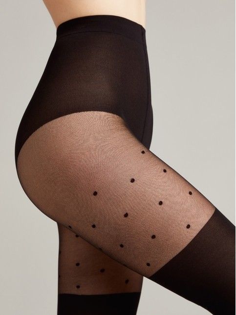 Колготки в горошек с имитацией гольфинов SENSATION Lycra®