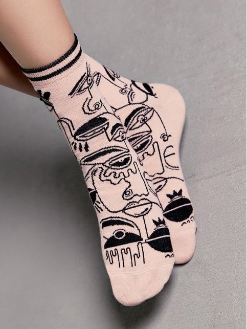 Хлопковые носки с рисунками, модель 562