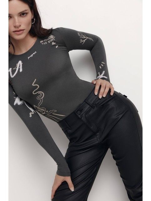 Боди из вискозы с рисунком «Progress» LBD 1833