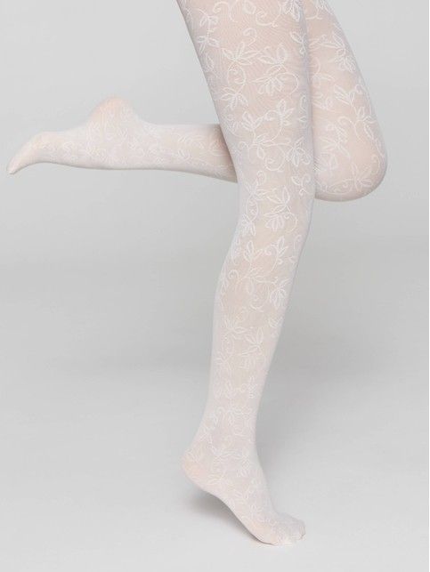 Колготки с ажурным цветочным рисунком KETTY
