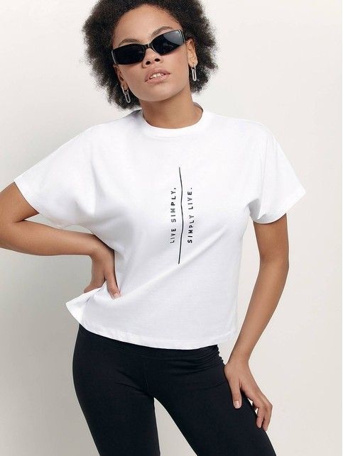 Футболка из хлопка «Simply live» LD 1674 - купить в интернет-магазине Conte