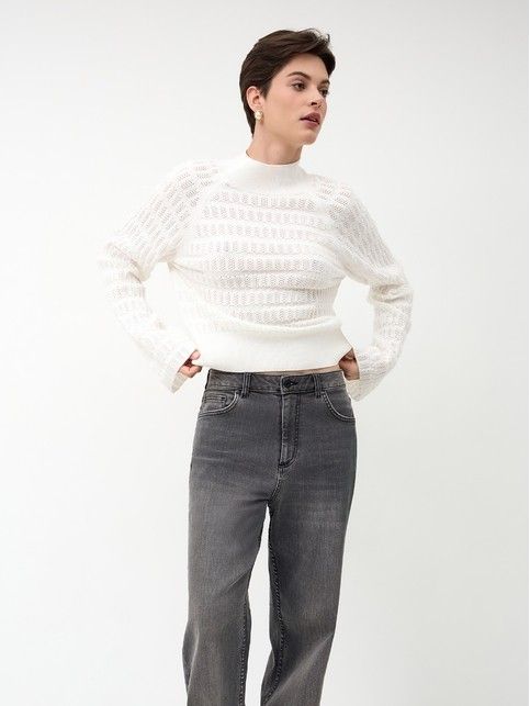 Джемпер с рукавами-регланами из пряжи с хлопком и модалом LDK 24107 - купить в интернет-магазине Conte