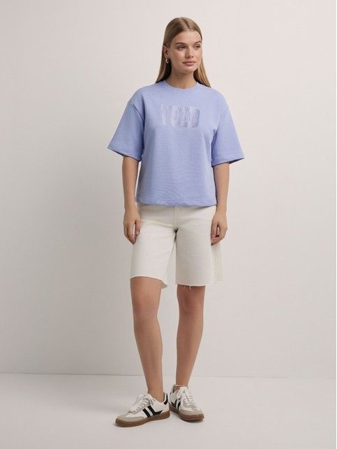 Футболка из футера c вышивкой LD 2589 - купить в интернет-магазине Conte