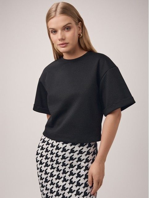 Укороченный джемпер из костюмного полотна LD 2804 - купить в интернет-магазине Conte