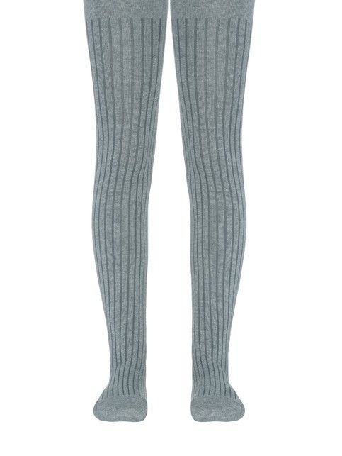 Колготки из хлопка в крупный рубчик