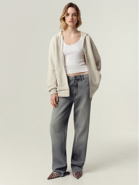 Объёмное худи из футера с капюшоном и карманами LJ 3375 - купить в интернет-магазине Conte