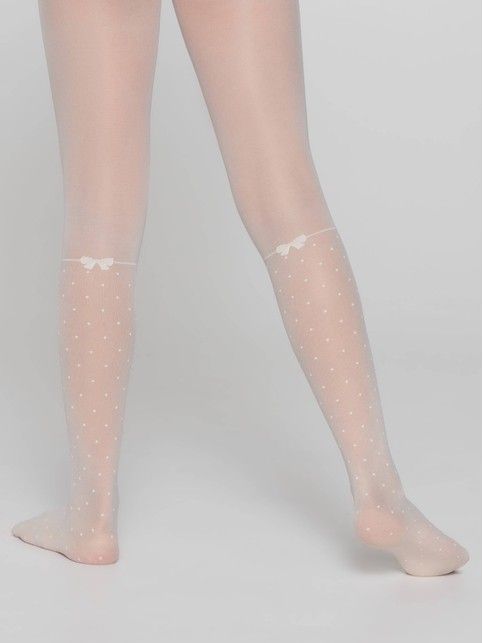 Колготки с имитацией гольфов в горошек MILANA