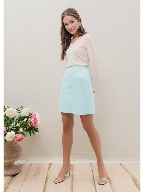 Юбка А-силуэта с металлическим декором MALIBY - купить в интернет-магазине Conte