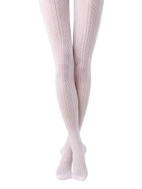 Ажурные колготки женские из шерсти STYLE бьянко цвета