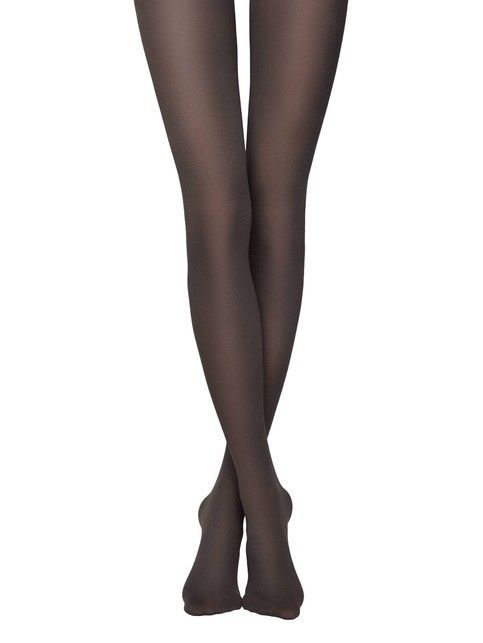Плотные меланжевые колготки женские OFELIA Lycra® шоколадного цвета