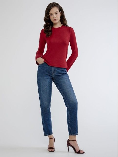 Джемпер в рубчик из вискозы с прямыми рукавами LD 3131 - купить в интернет-магазине Conte