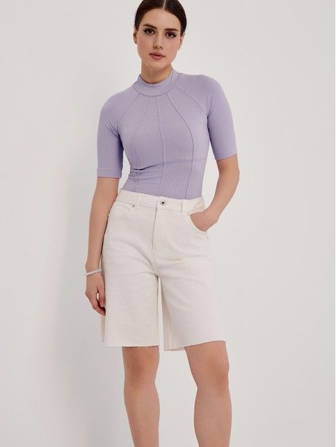 Боди в рубчик с настроченными кантами LBD 2626