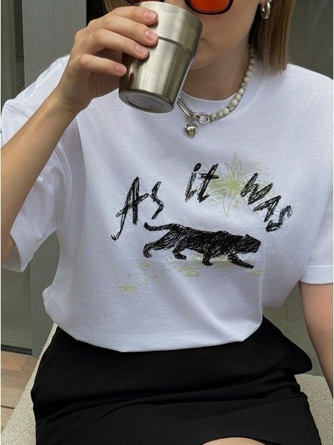 Футболка с манжетами и вышивкой «As it was» LD 2679 - купить в интернет-магазине Conte