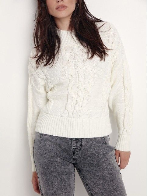 Фактурный джемпер с V-образной горловиной LDK 241