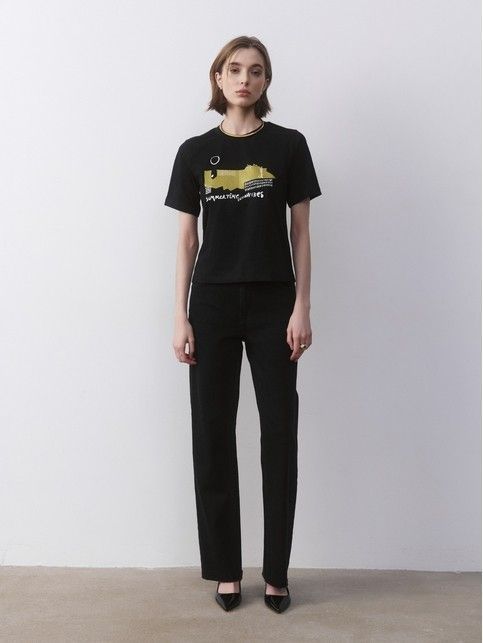 Футболка из хлопка с рисунком «Summertime» LD 2654 - купить в интернет-магазине Conte